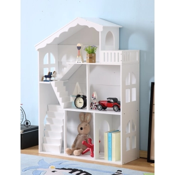 Regał na książki dla dzieci półka domek na zabawki 2w1 LULILO CALLA 116cm XXL