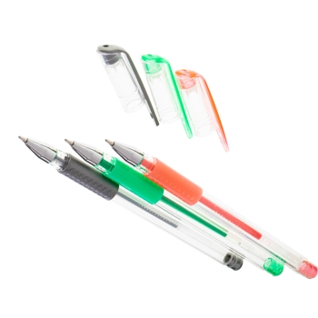 Długopisy żelowe kolorowe w etui 120szt + 120 wkładów