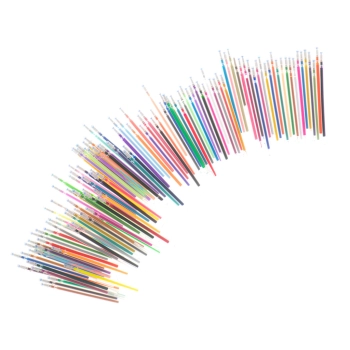 Długopisy żelowe kolorowe w etui 120szt + 120 wkładów