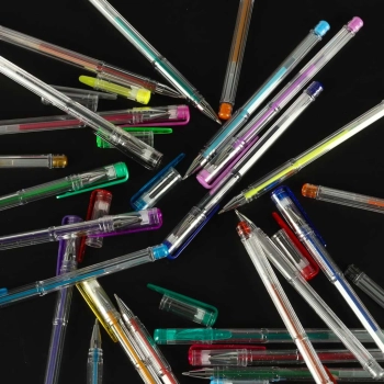 Długopisy żelowe kolorowe brokatowe zestaw 25szt.