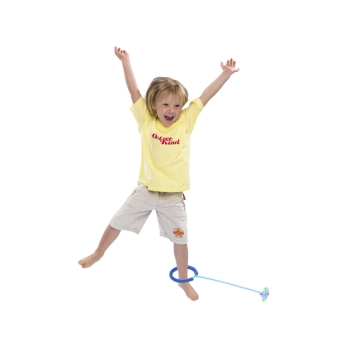 Hula hop na nogę skakanka skipper piłka świecąca migająca LED niebieska