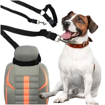 Smycz dla psa kota pas bezpieczeństwa do auta samochodu na zagłówek bezpieczny mocny