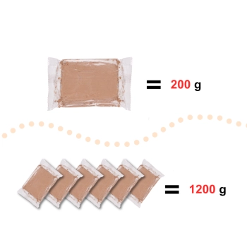 Glina rzeźbiarska masa do modelowania zapas do koła garncarskiego 1200g