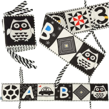 Ochraniacz do łóżeczka mata sensoryczna książeczka książka kontrastowa miękka