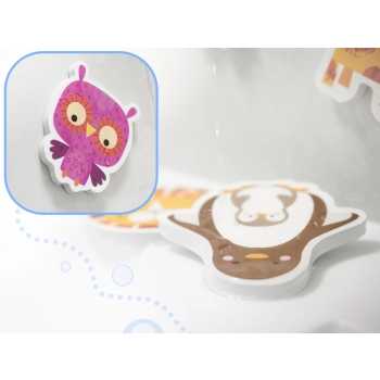 Zabawka do kąpieli wanny wodna dla dzieci naklejki piankowe zwierzątka 18 el.