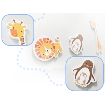 Zabawka do kąpieli wanny wodna dla dzieci naklejki piankowe zwierzątka 18 el.