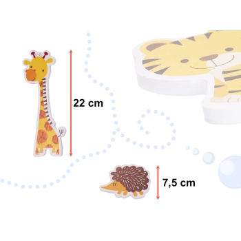 Zabawka do kąpieli wanny wodna dla dzieci naklejki piankowe zwierzątka 18 el.