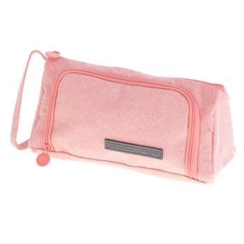 Piórnik szkolny dwukomorowy saszetka kosmetyczka rozkładany 3w1 różowy