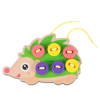 Zestaw edukacyjny do nauki szycia guzików jeż jeżyk