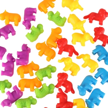 Zwierzęta safari edukacyjne nauka liczenia montessori 36el.