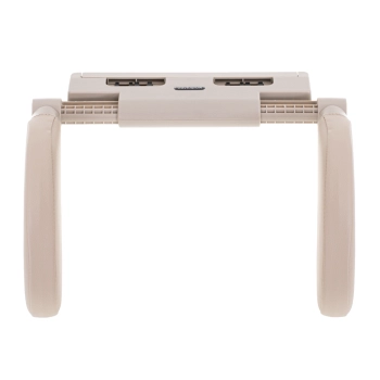 Zagłówek samochodowy poduszka podróżna oparcie na głowę szyje do samochodu regulowane beżowy