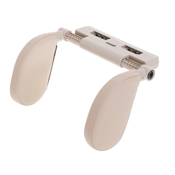 Zagłówek samochodowy poduszka podróżna oparcie na głowę szyje do samochodu regulowane beżowy