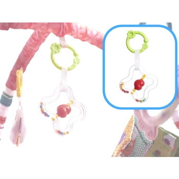 Mata Edukacyjna z pałąkami Basen z piłeczkami różowa