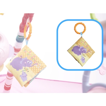 Mata Edukacyjna z pałąkami Basen z piłeczkami różowa