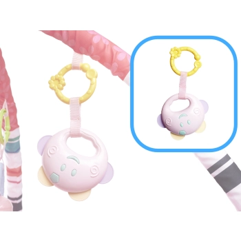 Mata Edukacyjna z pałąkami Basen z piłeczkami różowa