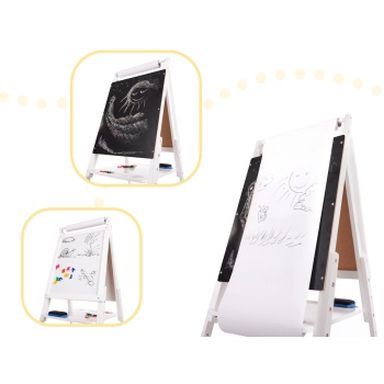 Tablica drewniana magnetyczna kredowa biała duża XXL