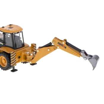 Koparka ładowarka metalowa z ruchomymi łyżkami Die-Cast H-toys 1704 1:50