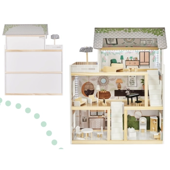 Domek dla lalek drewniany LULILO FLORO boho LED 78cm
