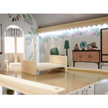 Domek dla lalek drewniany LULILO FLORO boho LED 78cm