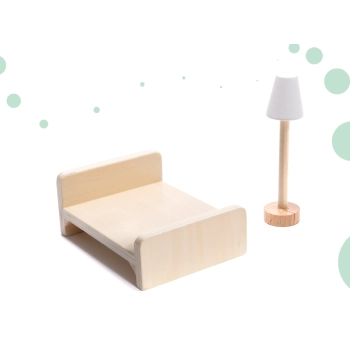 Domek dla lalek drewniany LULILO FLORO boho LED 78cm