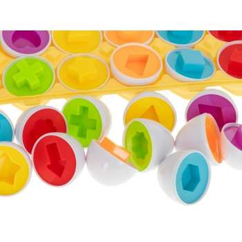 Układanka edukacyjna sorter dopasuj kształty jajka 12 sztuk