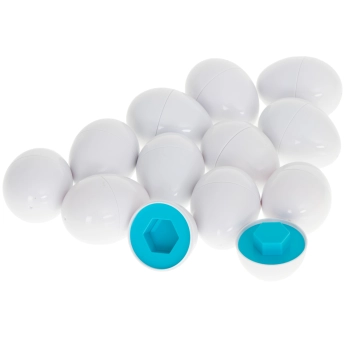 Układanka edukacyjna sorter dopasuj kształty jajka 12 sztuk