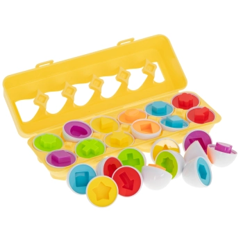 Układanka edukacyjna sorter dopasuj kształty jajka 12 sztuk