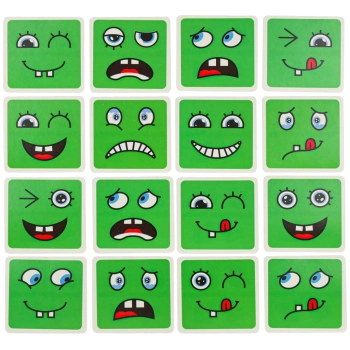 Klocki kreatywne montessori wyzwania zmieniające twarz emocje