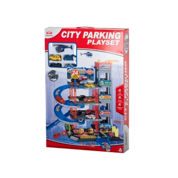 Parking samochodowy garaż wielopoziomowy piętrowy stacja benzynowa myjnia