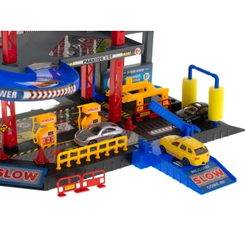 Parking samochodowy garaż wielopoziomowy piętrowy stacja benzynowa myjnia