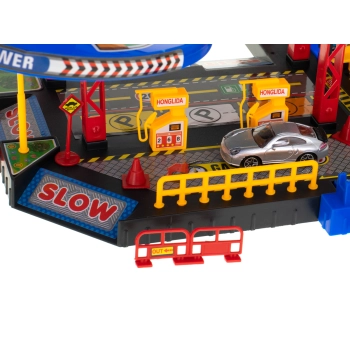 Parking samochodowy garaż wielopoziomowy piętrowy stacja benzynowa myjnia