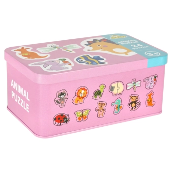 Puzzle w puszce zwierzątka 24 puzzle