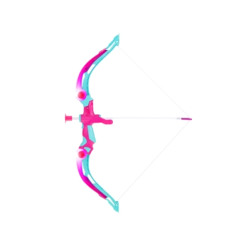 Łuk ze strzałami i tarczą zestaw strzelecki różowy