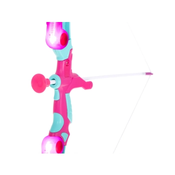 Łuk ze strzałami i tarczą zestaw strzelecki różowy