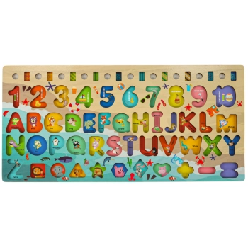 Liczydło drewniane rybki łowienie rybek alfabet cyfry