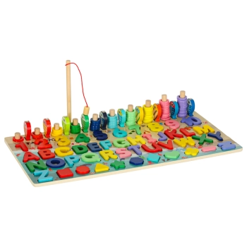 Liczydło drewniane rybki łowienie rybek alfabet cyfry