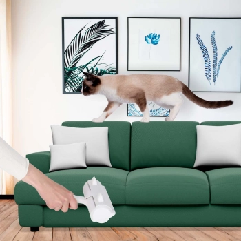 Szczotka wałek rolka do czyszczenia sierści z ubrań tapicerki biała niebieska