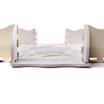 Mata edukacyjna piankowa puzzle szara ecru 36 elementów 150x150cm