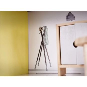 Domek dla lalek drewniany mebelki 70cm szary