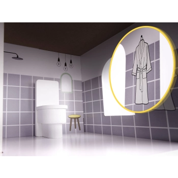 Domek dla lalek drewniany mebelki 70cm szary