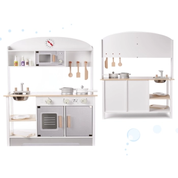 Kuchnia dla dzieci drewniana MDF MODERN CLASSIC akcesoria 82cm