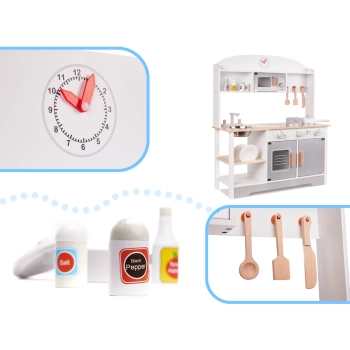 Kuchnia dla dzieci drewniana MDF MODERN CLASSIC akcesoria 82cm