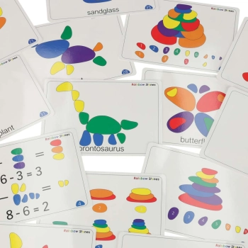 Kamyki kreatywne kolorowe układanka montessori 65 el.