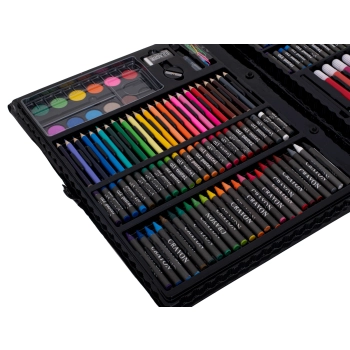 Zestaw do malowania dla dzieci artystyczny plastyczny pędzle kredki mazaki 168el + walizka