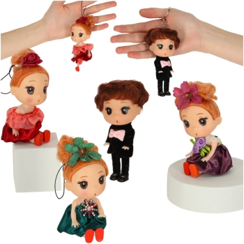 Lalka lalki do domku dla lalek 3 dziewczynki + 1 chłopczyk zestaw 4szt. 12cm