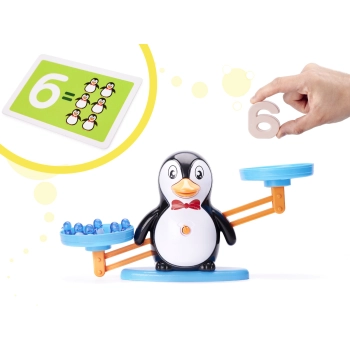 Waga szalkowa równoważnia gra edukacyjna nauka liczenia działania matematyczne nauka matematyki pingwin XXL