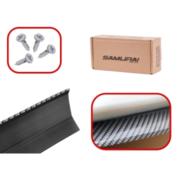 Dokładka zderzaka osłona uniwersalna spoiler carbon 2,5m czarna