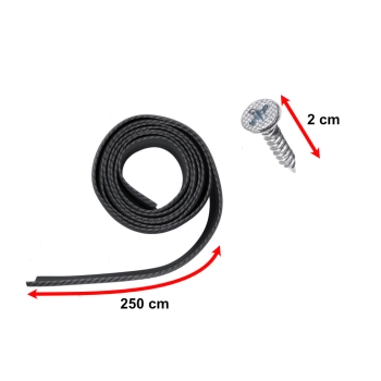 Dokładka zderzaka osłona uniwersalna spoiler carbon 2,5m czarna