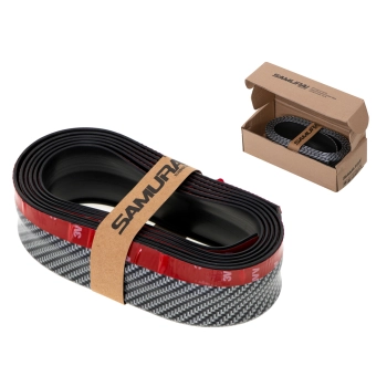 Dokładka zderzaka osłona uniwersalna spoiler carbon 2,5m czarna