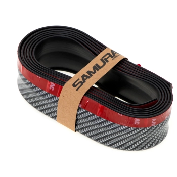 Dokładka zderzaka osłona uniwersalna spoiler carbon 2,5m czarna